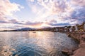 Panoramic view on sea Ã¢â¬â¹Ã¢â¬â¹bay on sunset, Dahab, Egypt